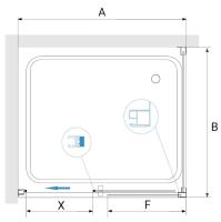 Душевой уголок RGW PA-76 (PA-016 + Z-050-2) прямоугольный  160*100*195 35087660-11 профиль Хром стекло Прозрачное 6 мм RGW