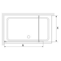 Душевая перегородка RGW WA-012B 90*200 35101290-84 профиль Чёрный стекло Прозрачное(Принт) 8 мм RGW