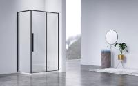 Душевой уголок квадратный/прямоугольный   Slim-N VSR-4SN8014CLB 1400x800x1950 цвет черный стекло прозрачное Vincea