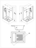 Кабина душевая ESBANO EST-108 CKRB